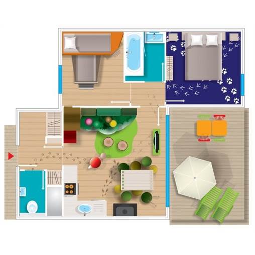 Animals of the forest cottage TF965 at Les Trois Forêts